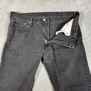 Levis 505 Jeans Mens 40x29 Black Denim Pants Regular Fit Casual Office